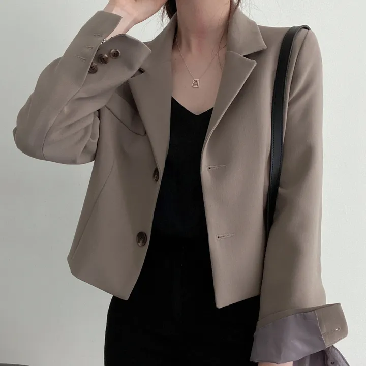 봄자켓🌷(백화점퀄) 어텀 메이비 소매트임 숏 자켓 상세 이미지 9