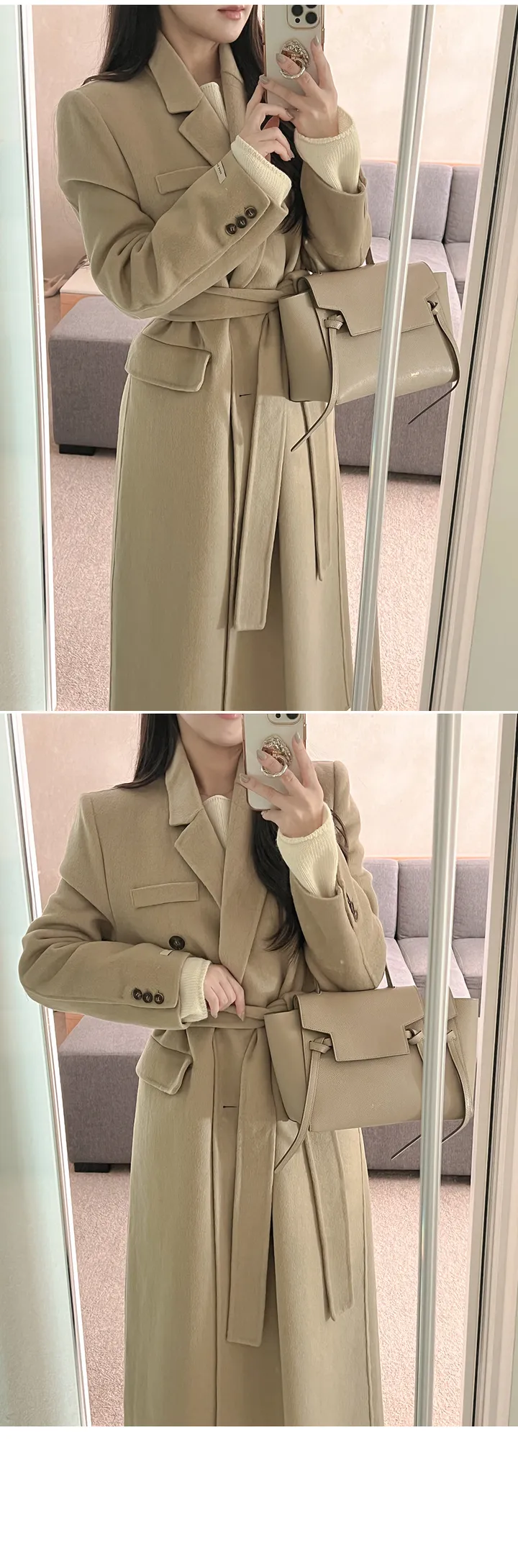 *당일발송*[울]리턴 핸드메이드 롱 코트ct (4color) 상세 이미지 7
