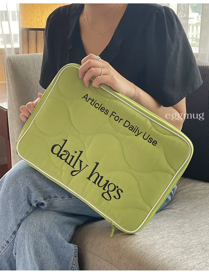 에그머그 daily hugs 퀄팅 아이패드파우치 맥북파우치 노트북파우치 아이패드케이스 노트북가방 11인치 13인치 15인치 상세 이미지 16