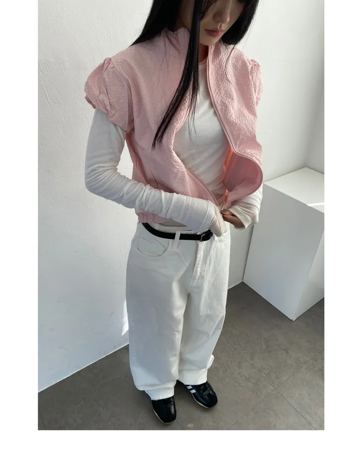3일만할인[자체제작🍑국내고퀄/러블리룩📸] 시어서커 퍼프 셔링 반목 바람막이 상세 이미지 8