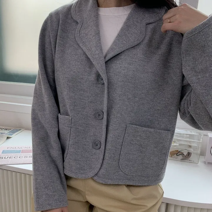 카라 니트 가디건자켓 (5color) 상세 이미지 14