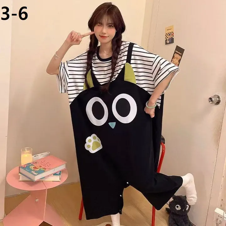 캐릭터 루즈핏 파자마/ 원피스 겸 점프슈트 홈웨어/잠옷/빅사이즈/M~2XL(40~100)KG/18COLOR/LBD1175 상세 이미지 7