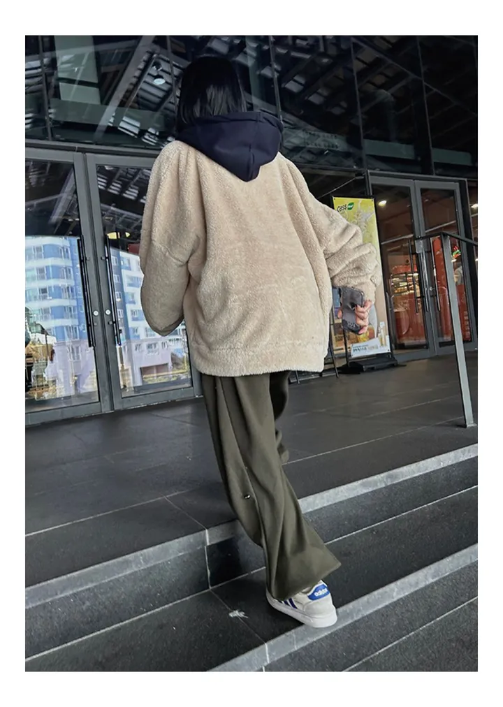 [당일배송][양털/뽀글이]후드 플리스 투웨이 겨울 따뜻한 데일리 점퍼 3color 묶음할인중 상세 이미지 69