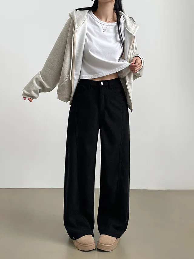 [한파대비/3기장~2XL!] 스냅버튼 융기모 코듀로이 골덴 폴딩 와이드팬츠 4color 상세 이미지 36
