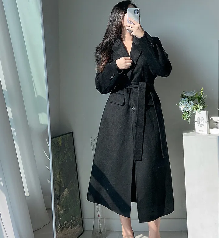 [최저가 진행! 패딩조끼 SET] 브리앙 울 90% 핸드메이드 누빔 벨트 패딩 안감 탈부착 고급 롱 코트 상세 이미지 37