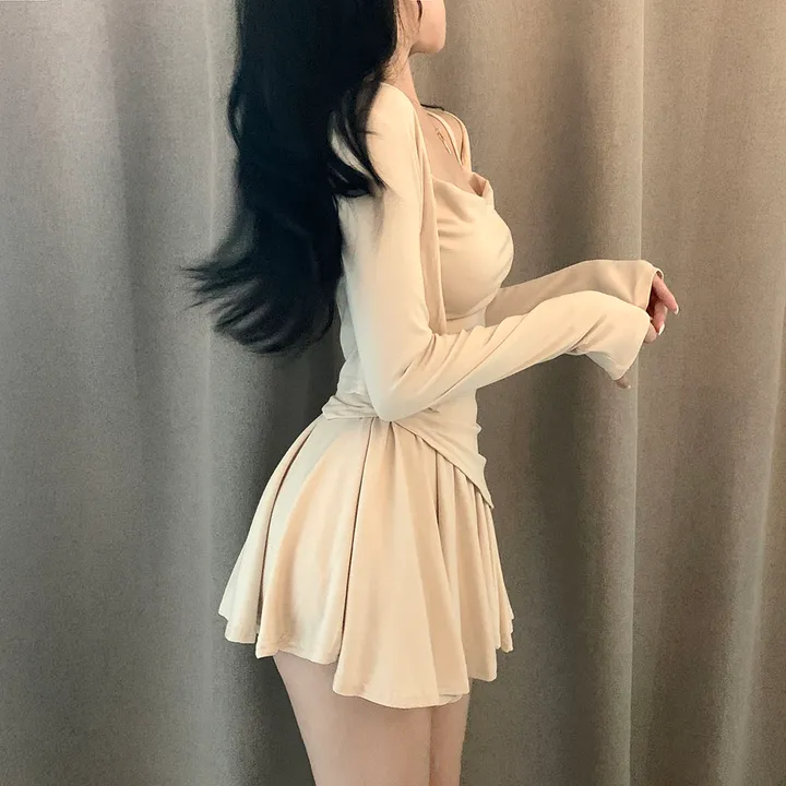 요물 3pcs💘 셔링 드레이프 나시 가디건 스커트 속바지내장 SET 상세 이미지 19