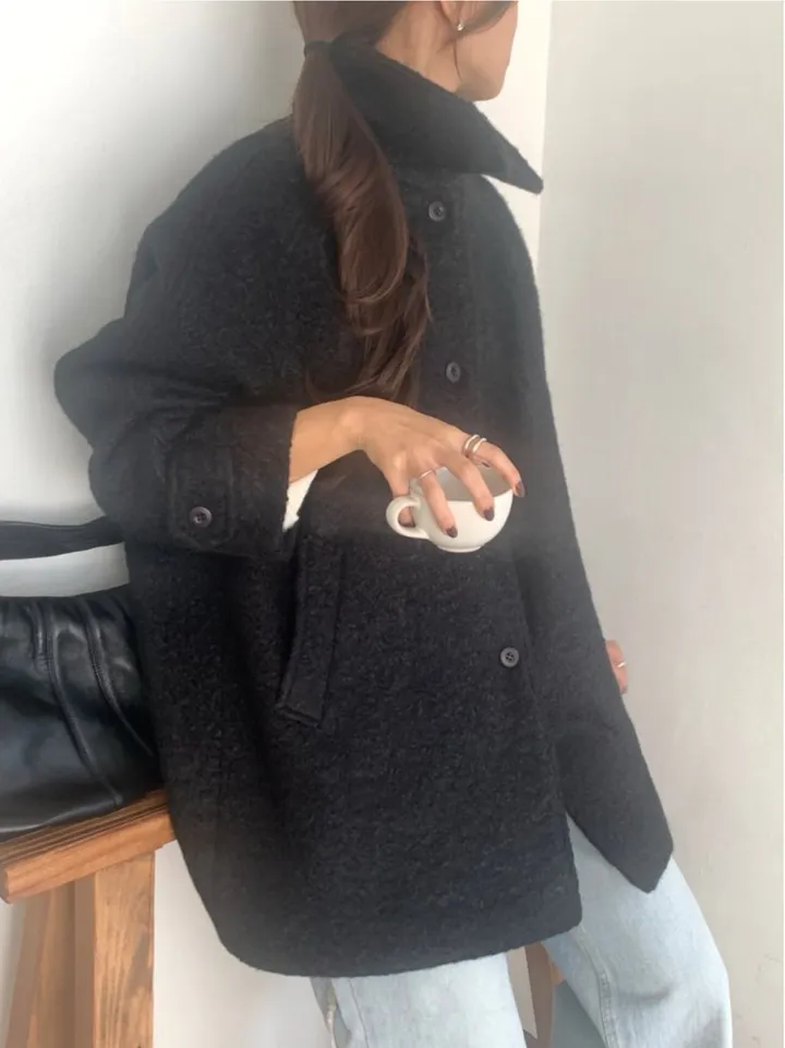 [울코트/울40%/누빔] 코지 부클코트 하프코트 코트 (3colors) 상세 이미지 77