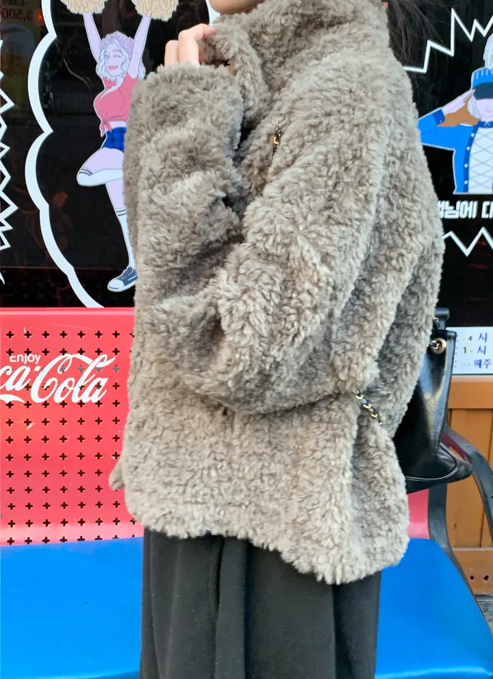 [최저가!/에이블리인기템*.*] 하이넥 터틀 뽀글이 퍼 자켓 겨울자켓 아우터 덤블 숏자켓 숏코트 플리스자켓 상세 이미지 36