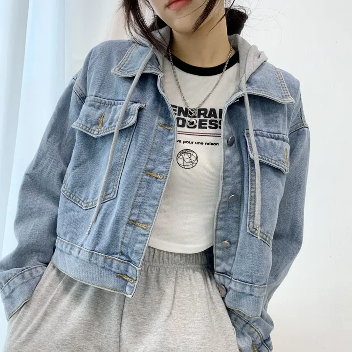 [💥최저가/청자켓 모음전 5종💥 봄 가을 신상 라인 스티치 포켓 크롭 숏 롱 후드 청자켓 모음전 상세 이미지 21