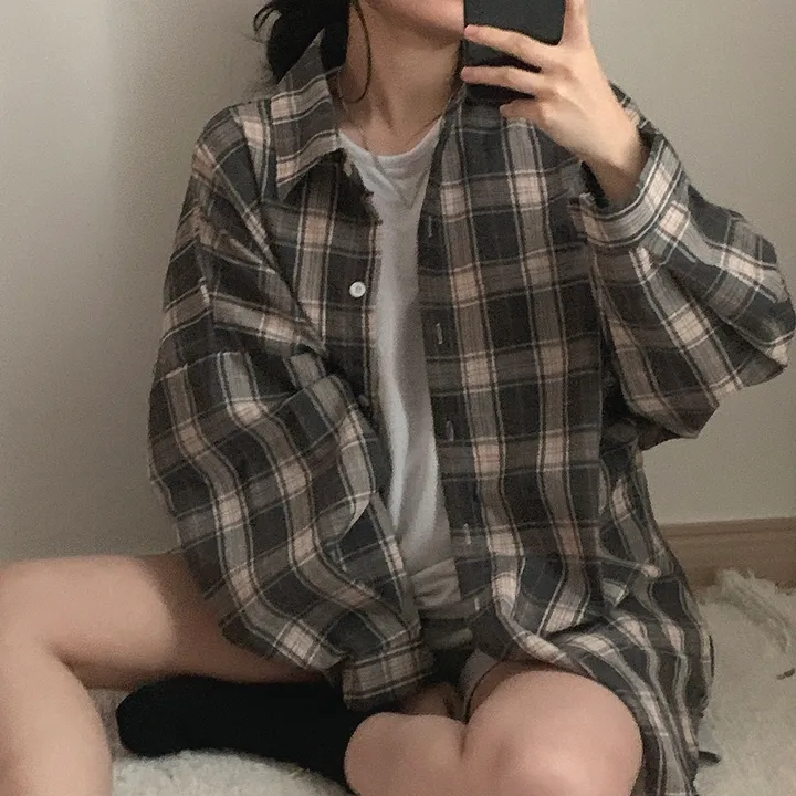 묶음할인🎈[오버핏🤍] 마가린 체크 오버 남방 상세 이미지 39