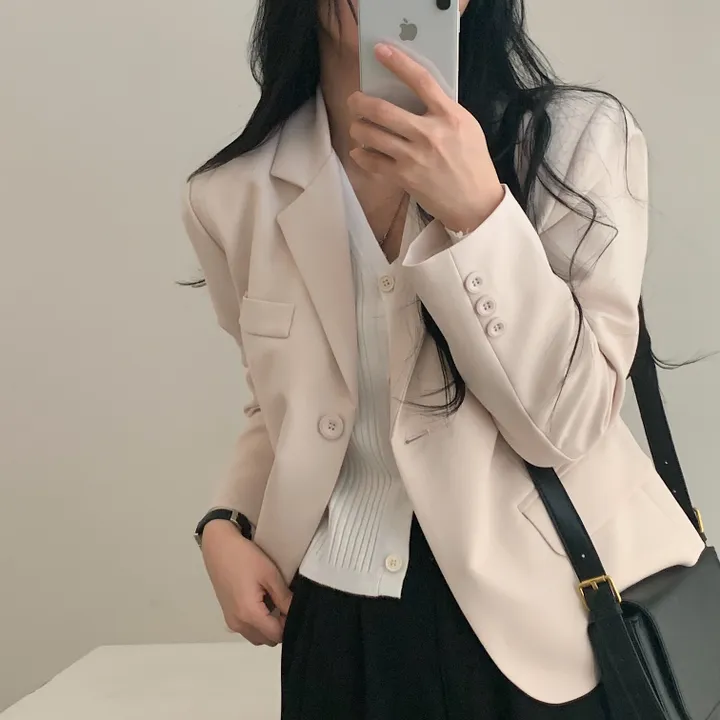 [기획/필수] 오늘도 예쁘게, 모니카 원버튼 숏자켓;4col 상세 이미지 83