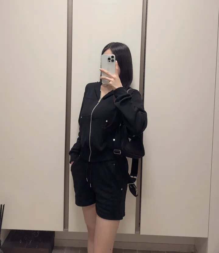 *빠른출고*/최저❤️ 로로set🤎후드찡 반바지 세트 여름세트 장마룩 트레이닝세트 상세 이미지 11