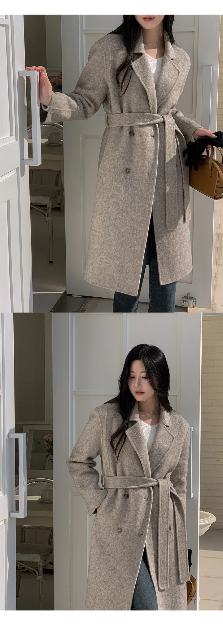 [자체제작/1만장돌파!/S-L] 브랜던 프리미엄 더블 울 핸드메이드 롱 코트 상세 이미지 53