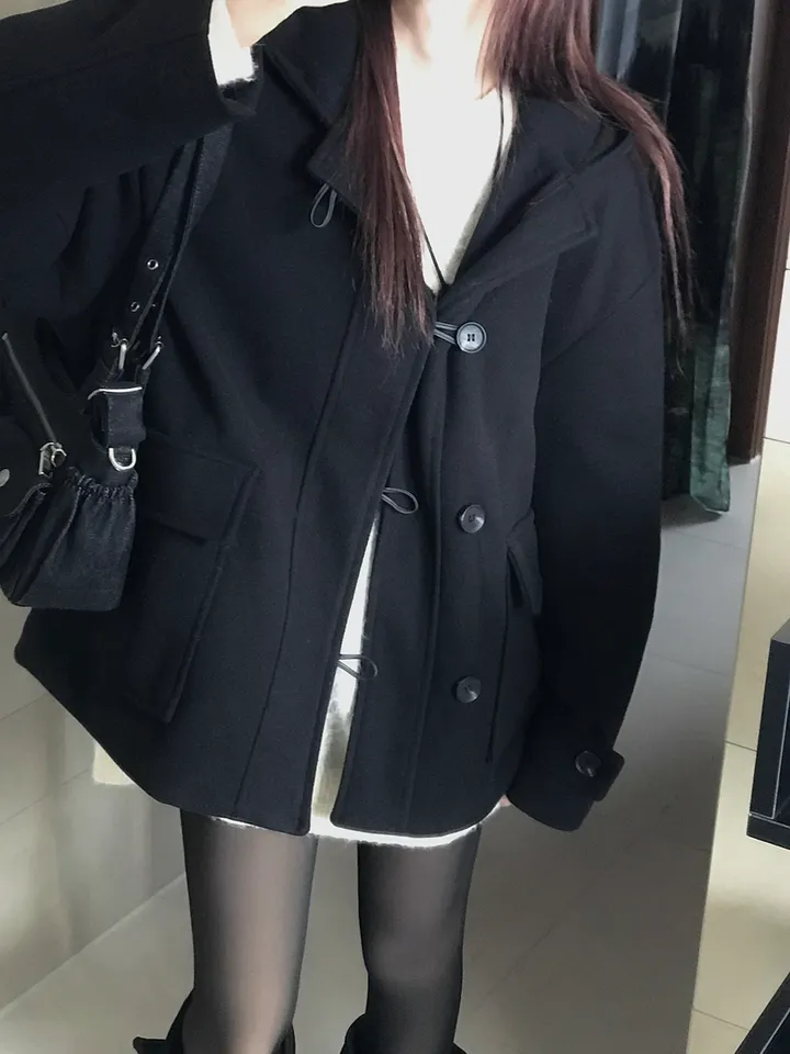 네드 숏 후드 더플 코트 (unisex) 상세 이미지 9