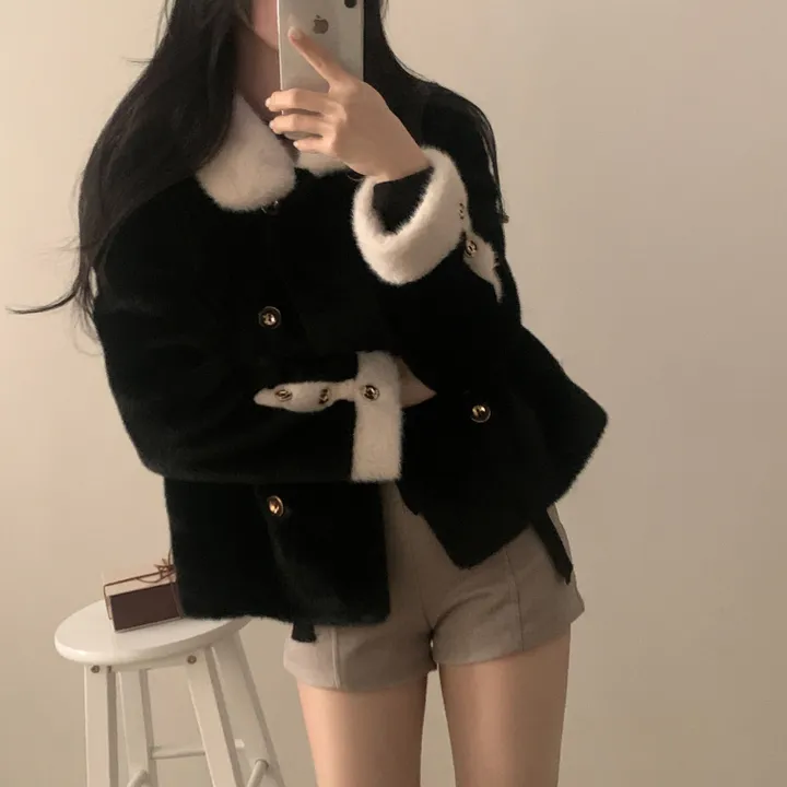 [따뜻해요/분위기갑🖤] 체코 밍크 퍼 루즈핏 카라자켓 - 2color 상세 이미지 13