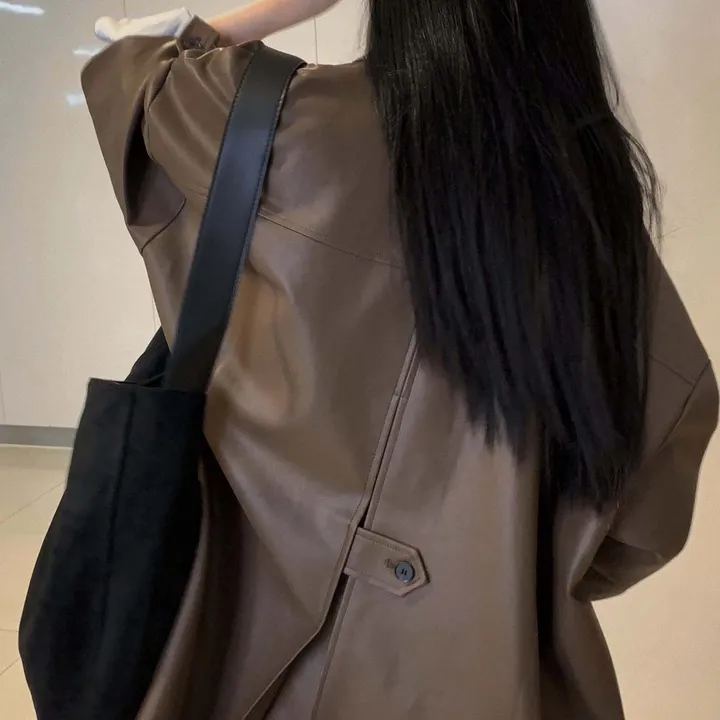 [힙덮는기장감~/블랙 당일출고🎉] 자체제작 #크치Made 오디너리 롤업 오버핏 하프 레더자켓 - jk 상세 이미지 102