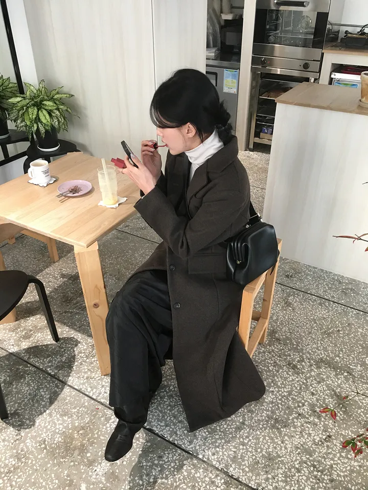 스테이 브이넥 롱코트 (3color) 상세 이미지 9