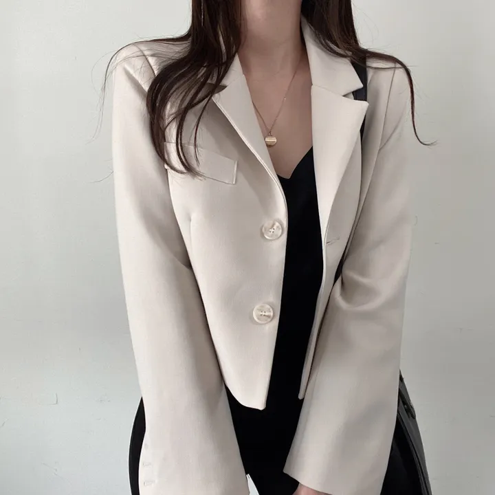 봄자켓🌷(백화점퀄) 어텀 메이비 소매트임 숏 자켓 상세 이미지 31