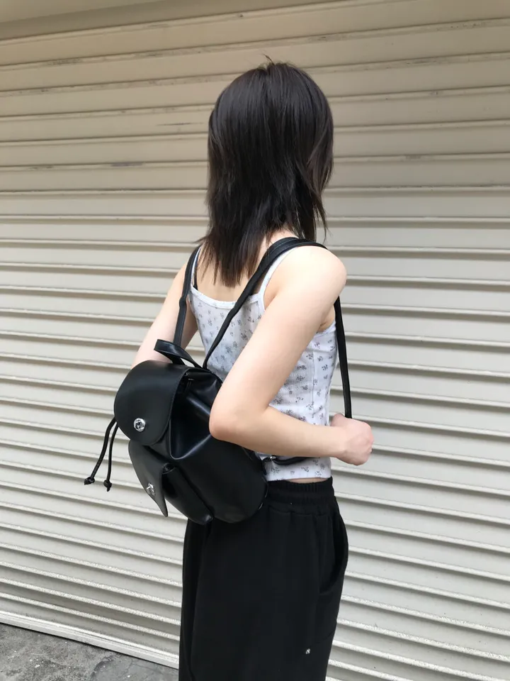 블랙 레더 미니 백팩 상세 이미지 30