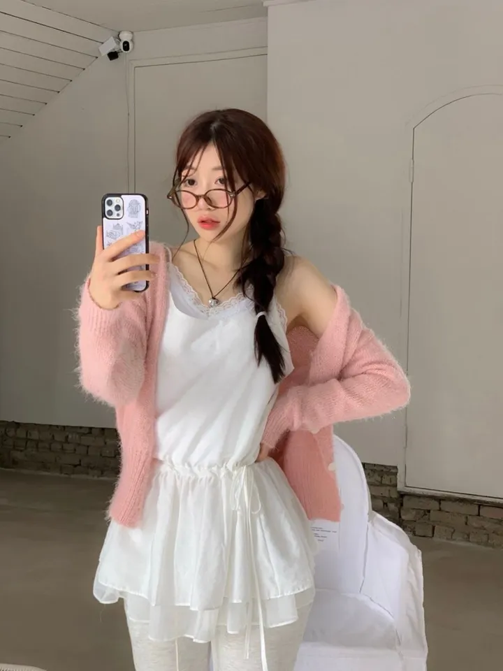 [캡내장O/스판좋아요/부드러워요]메이디 레이스 레이어드 슬림핏 슬리브리스 골지 캡나시 3color 상세 이미지 55