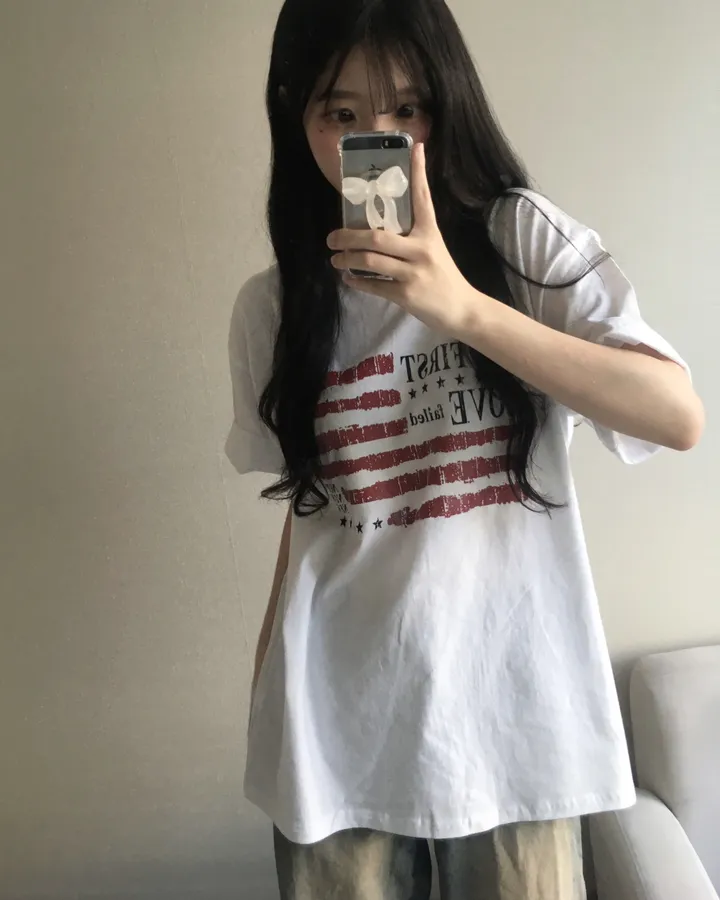 [빈티지/오버핏!] 페일 레터링 프린팅 반팔티 (3color) 상세 이미지 2