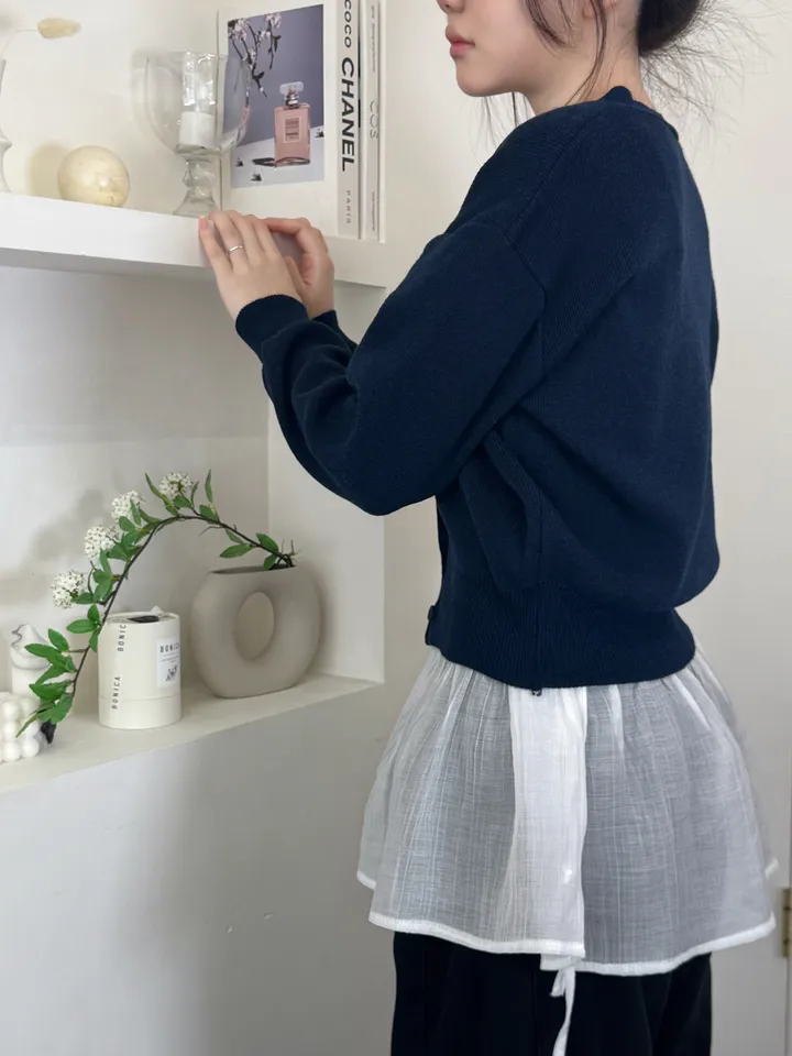 {✩봄 신상 / 넉넉 여리핏✩} 🌸팔뚝살 커버 맛집🌸 파스텔 니트 브이넥 가디건 상세 이미지 44
