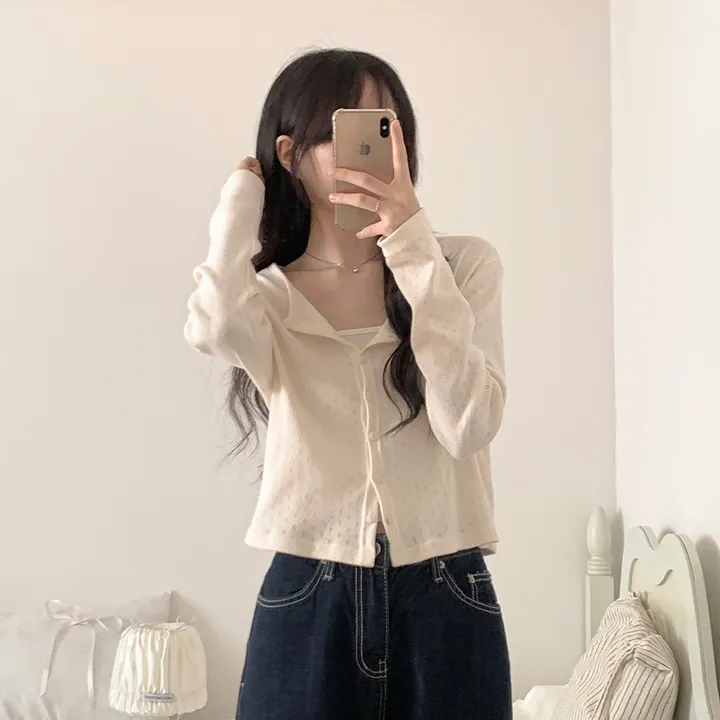 로로 펀칭 가디건 (8color) 상세 이미지 32