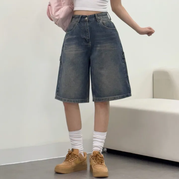 [카펜더버뮤다🐰/숏&롱/~2XL] 아일렛 카펜더 5부 7부 버뮤다 데님 숏팬츠 여름반바지 기장선택 남녀공용 하체커버 빅사이즈 (5Col) 상세 이미지 43