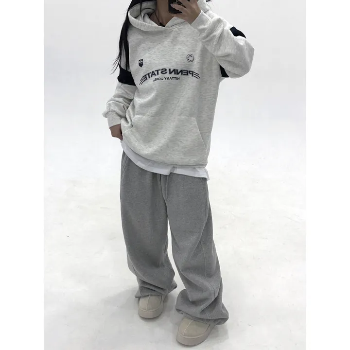 ❤️‍🔥누적판매8,000 돌파 기념❤️‍🔥[UNISEX/기모 ver.🤧/소장추천!]럽 올 컬러 와이드 스트링 트레이닝 팬츠(5color) 상세 이미지 123
