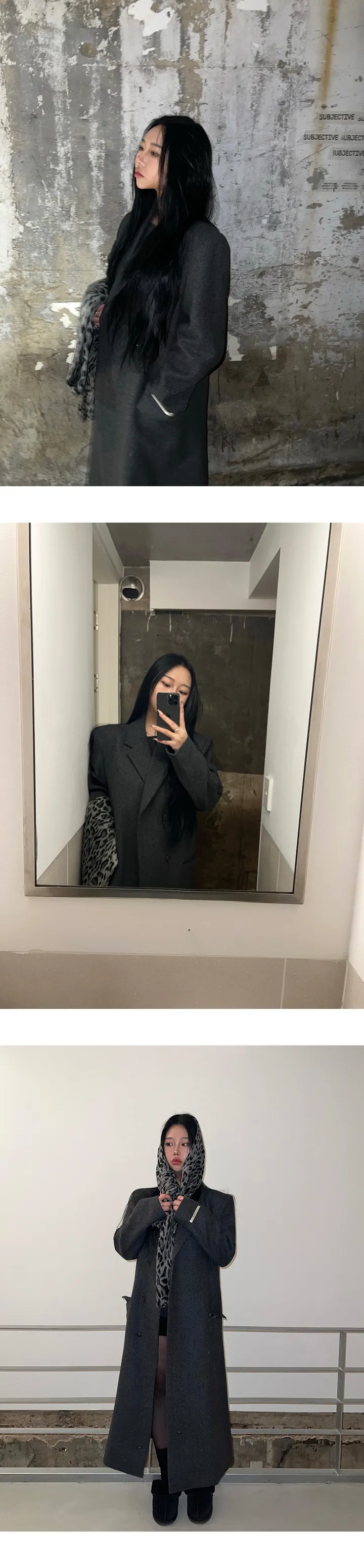 [연말룩❤️/1-2SIZE❣️/일자핏코트❤️‍🔥][UNISEX] 울 맥시 롱 코트 (3color) 상세 이미지 8