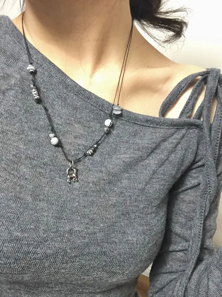 [자체제작] [주문폭주] ❥❥ Dark matter  Necklace (Cat Ver.) 고양이 원석 목걸이 상세 이미지 15