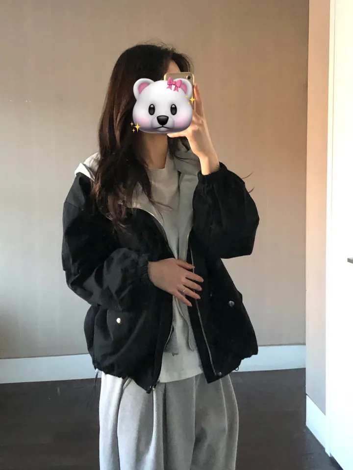 [최저가보장/후드탈부착!] 루즈핏 후드 레이어드 야상 점퍼 누빔 안감있음 -2colo 상세 이미지 17