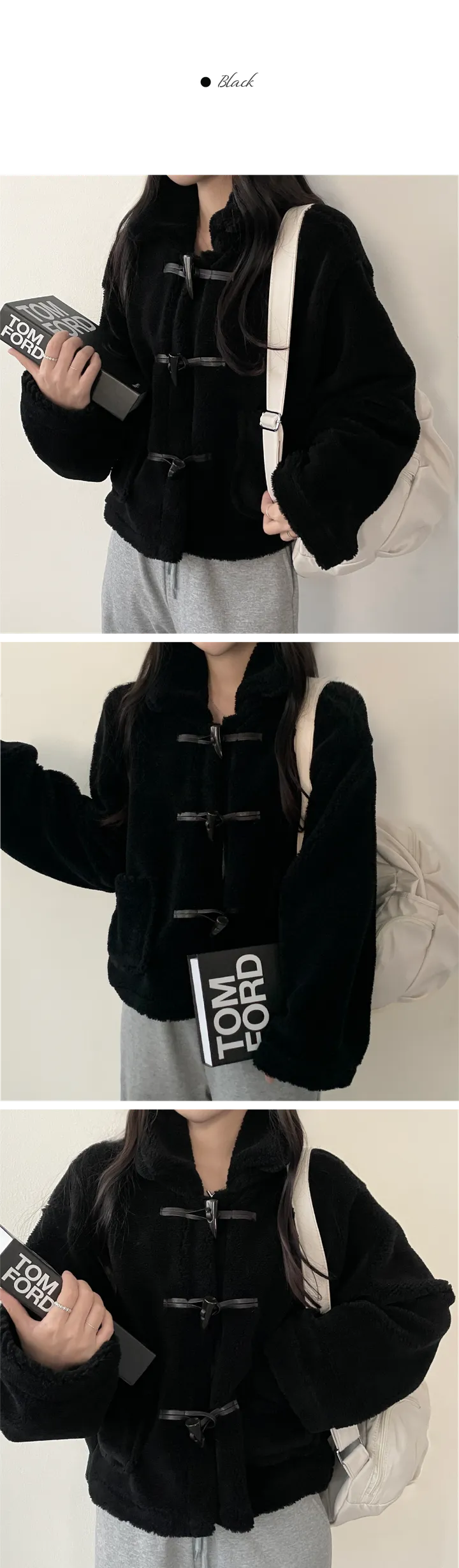 [폭닥,도톰/러블리💓] 보슬보슬, 밍크 양털 카라 떡볶이 숏 코트 자켓 4color 상세 이미지 10