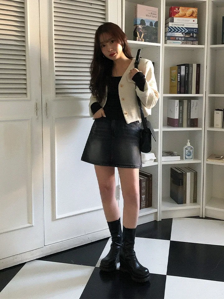 원스 워싱 데님 미니 스커트 상세 이미지 2