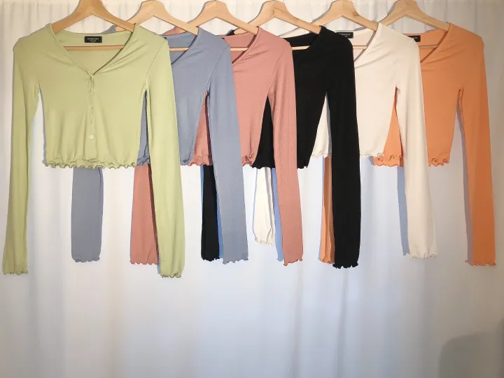 (쫀득/타이트핏)과즙 팡팡 데일리 물결 브이 쫀쫀 크롭 가디건 6color 상세 이미지 17