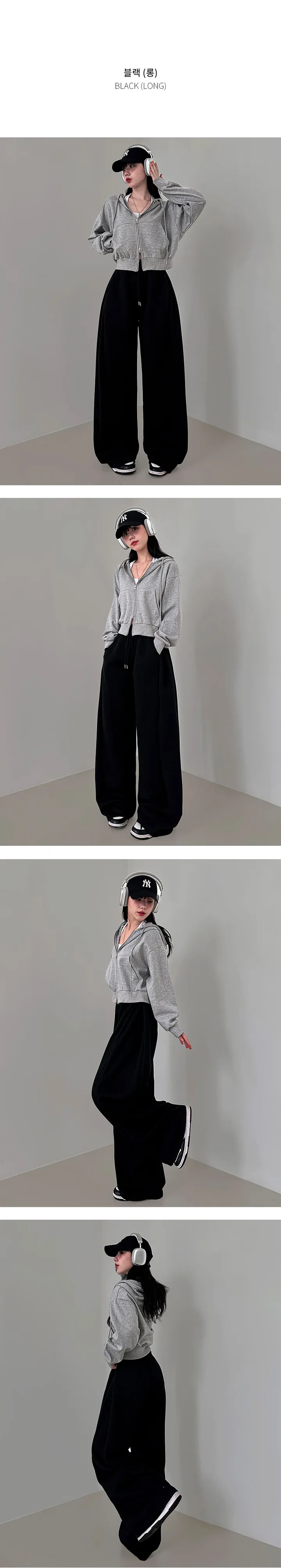 *묶음할인[숏&롱/사이드핀턱] 펀치 데일리한 와이드 트레이닝팬츠 상세 이미지 13