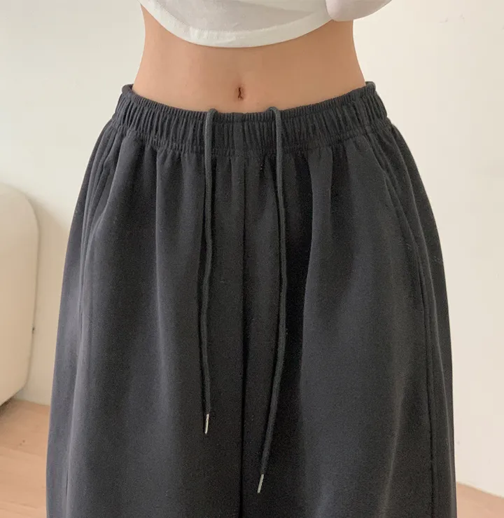 MD소장[핏강추🖤/3기장/밑단스트링] 글루타 절개 뒷 포켓 와이드핏 트레이닝 팬츠 3colors 상세 이미지 19