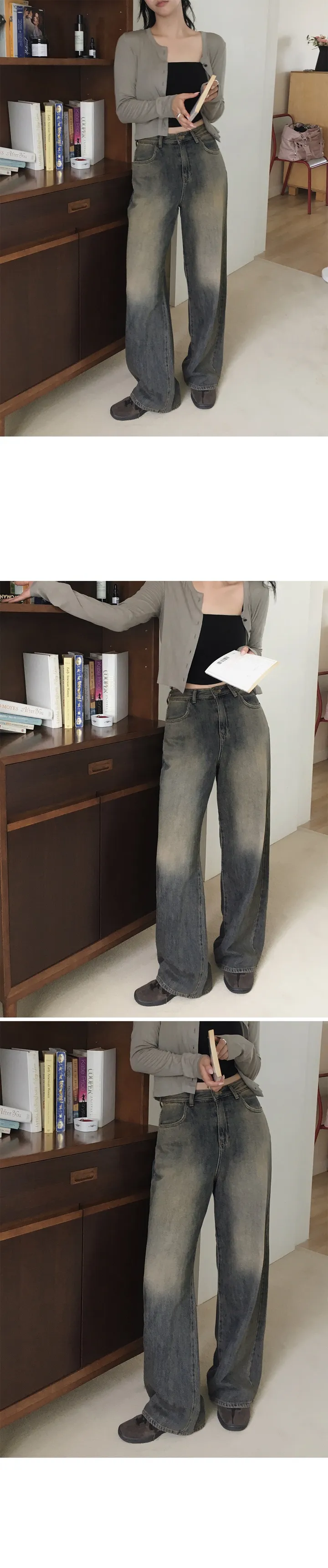 [🤎후들핏/빈티지데님] 모어와이드 에어소프트 데님팬츠 (+베이직/롱ver) - 4 size (SLOWMADE/자체제작/키작녀/키큰녀/고퀄리티/디테일/와이드팬츠/기본템/웰메이드) 상세 이미지 47