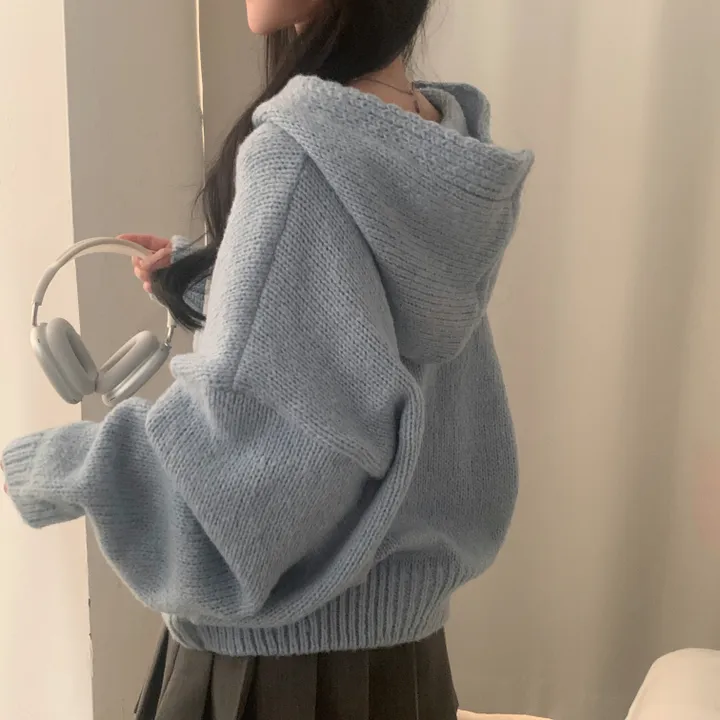 [후기보장*.*/루즈핏🤍] 보호본능, 아방핏 도톰 니트 후드가디건 - 5color 상세 이미지 47
