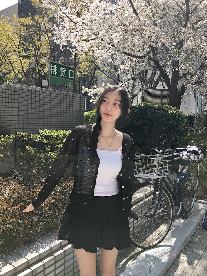 최저가![여리무드🤍시스루 도트 가디건 살안타템 여름가디건] 비비안도트시스루가디건 상세 이미지 31