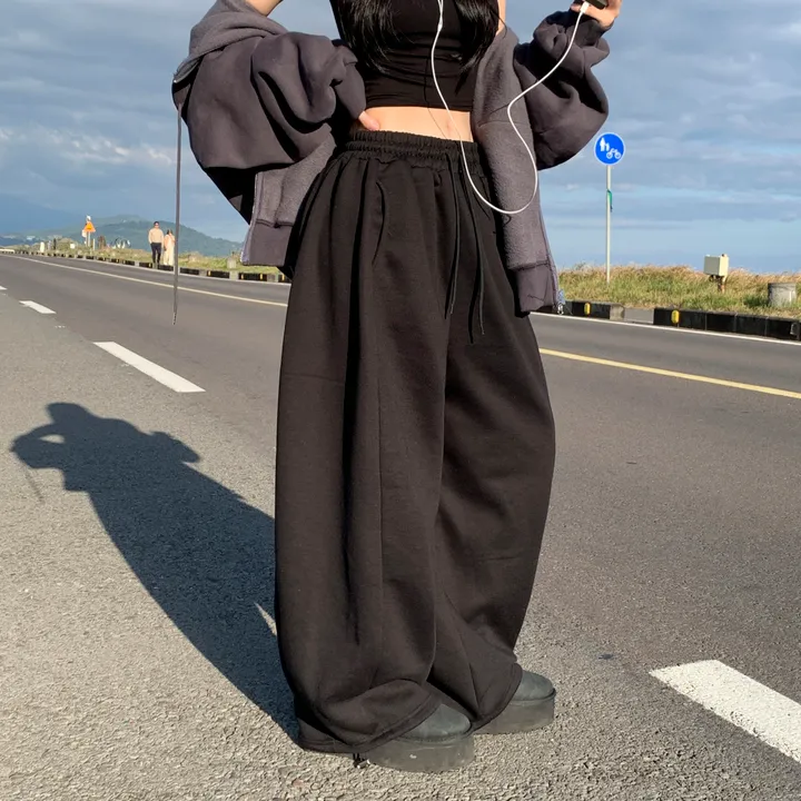 봄버전 추가🌸[made/숏&롱] #자스민벨 시그널 벌룬 밴딩 절개 롱와이드 하이웨스트 투웨이 스트링 트레이닝 조거팬츠 키작녀 키큰녀 빅사이즈 봄 사계절 팬츠 상세 이미지 24