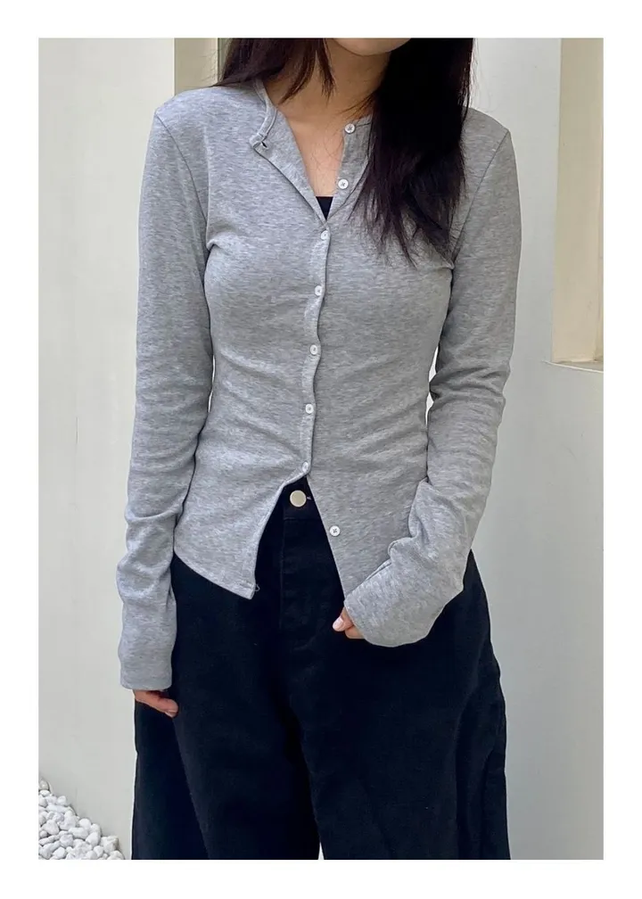 [몸매보정/핏보장] 슬림핏 라운드 가디건 (3color) 여리가디건 슬림가디건 얇은가디건 상세 이미지 20