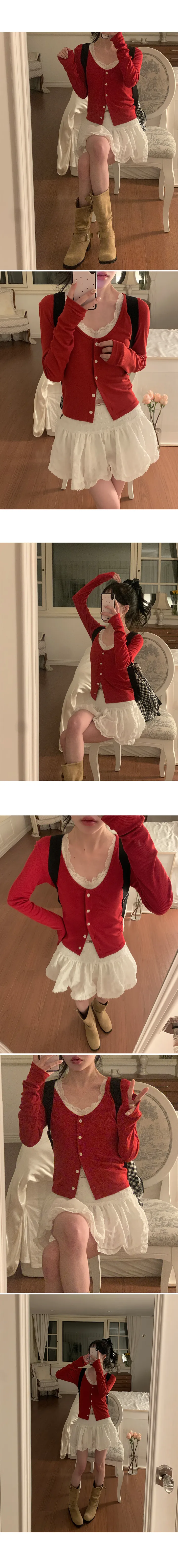 [early spring 👚⭐][MADE] 아우 레이어드 가디건 (4color) point.레이어드에 찰떡인 딥유넥 핏 상세 이미지 12