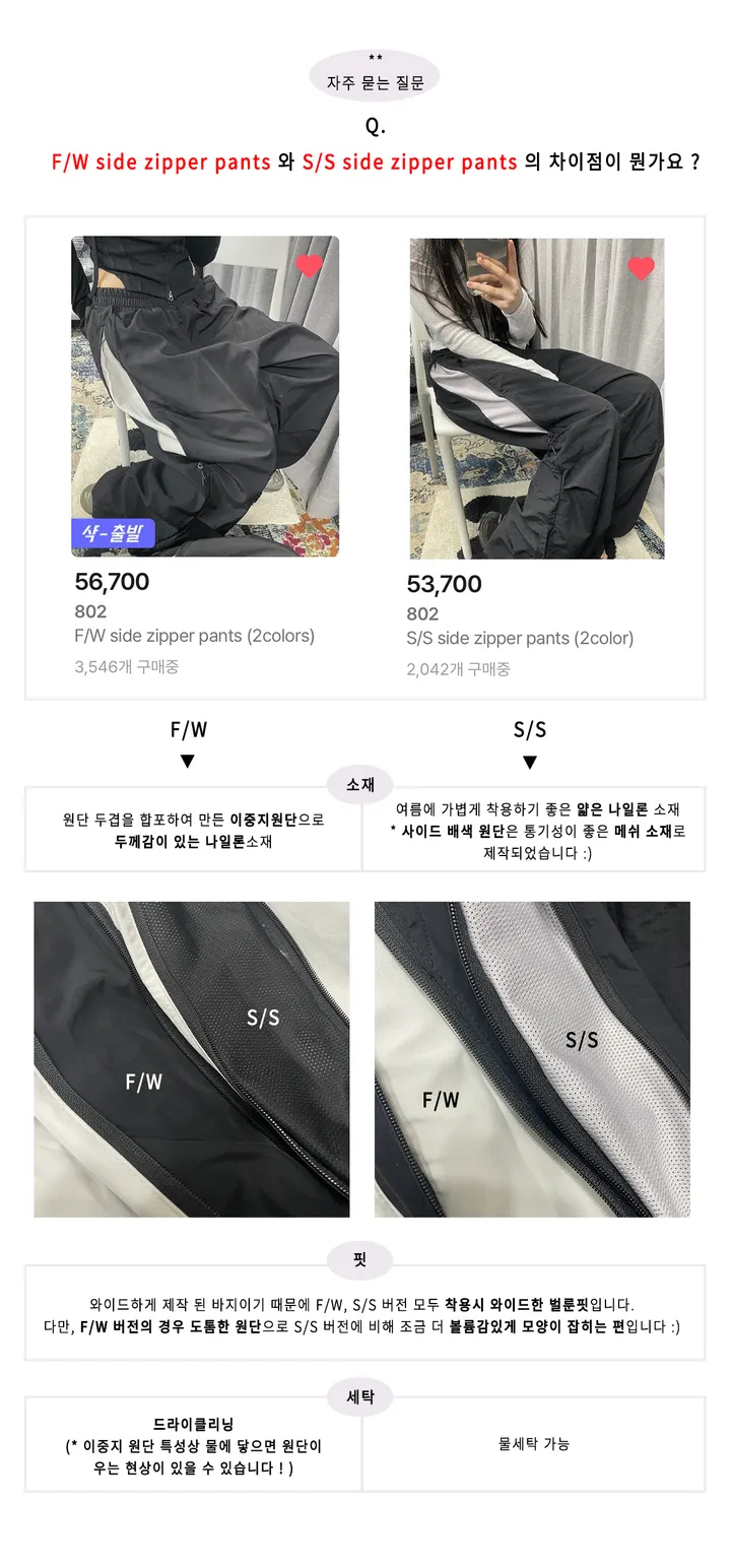 S/S side zipper pants (2color) 상세 이미지 2