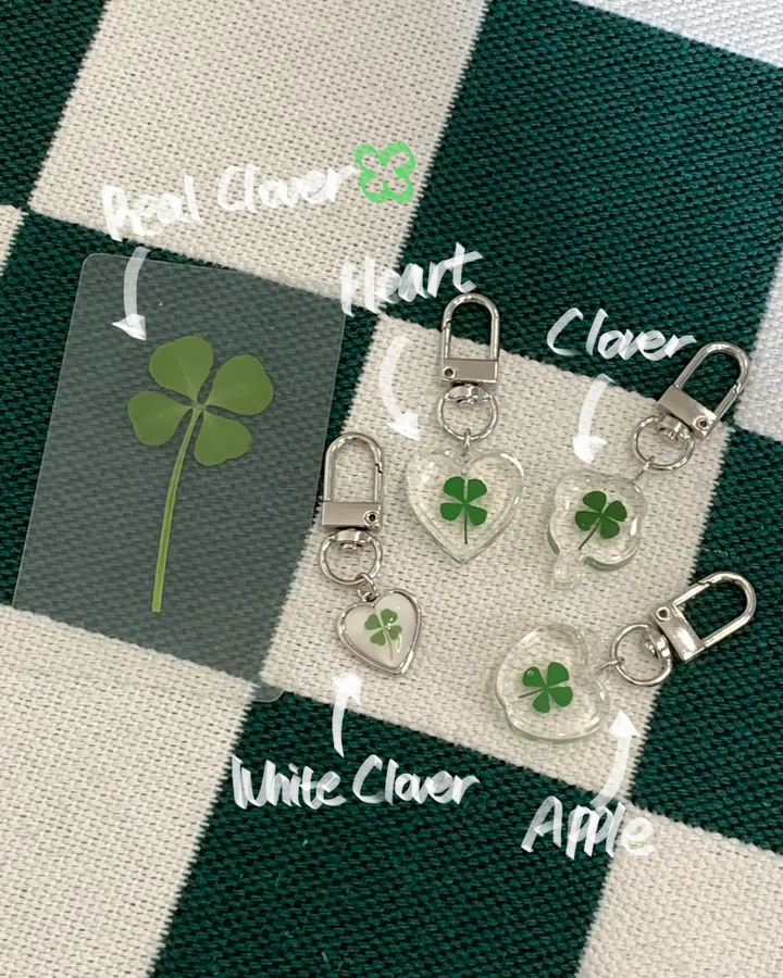 [케이스세트🍀] 생화 클로버 키링 케이스 real clover keyring phonecase (행운선물/졸업선물/수능선물/스승의날선물/어버이날선물/친구선물) 상세 이미지 27