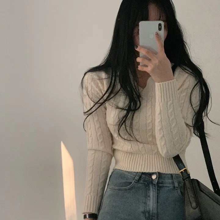 [허리보정2탄] 에브리데이 꽈배기 브이넥 니트 ;4col 상세 이미지 26