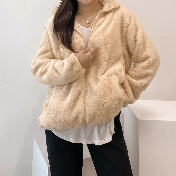 (💥강추템!! 보들보들촉감~💥) 따뜻 플리스 후리스 커플 포근 털 겨울 집업 (L~XL) 상세 이미지 12