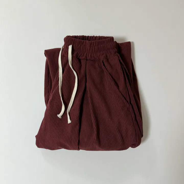 [데일리/*핏보장*] 코듀로이 골덴 핀턱 밴딩 팬츠 - 7colors (맞주름 허리 밴딩 와이드팬츠 롱다리핏 골반보장) 상세 이미지 78