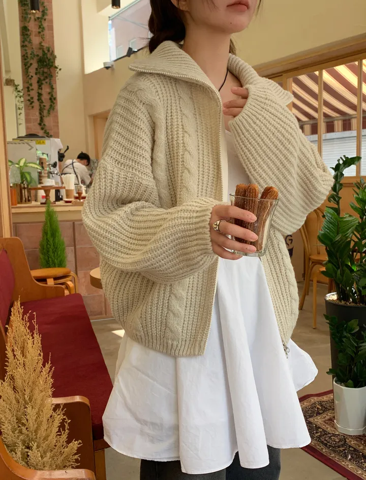 hachi twist 2way zip up (3color) 상세 이미지 10