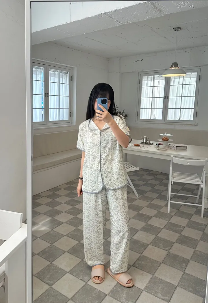 지지미 잠옷 홈웨어 여름파자마 3세트 (6color) 상세 이미지 15